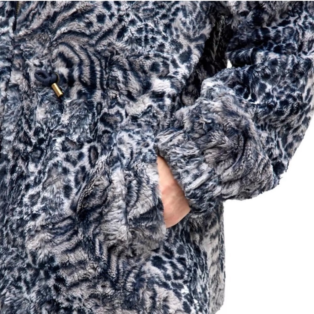 Johnny Was Smoke Leopard Faux Fur Jacket. Size Small - Picture 2 of 8